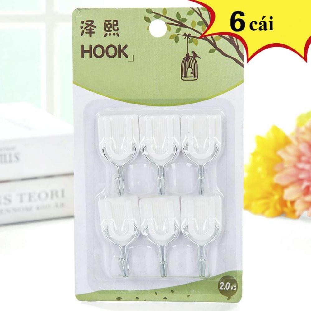 Vỉ dán tường 6 cái Hook ZK-108