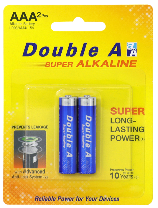 Pin đũa AAA Double A vỉ 2 viên