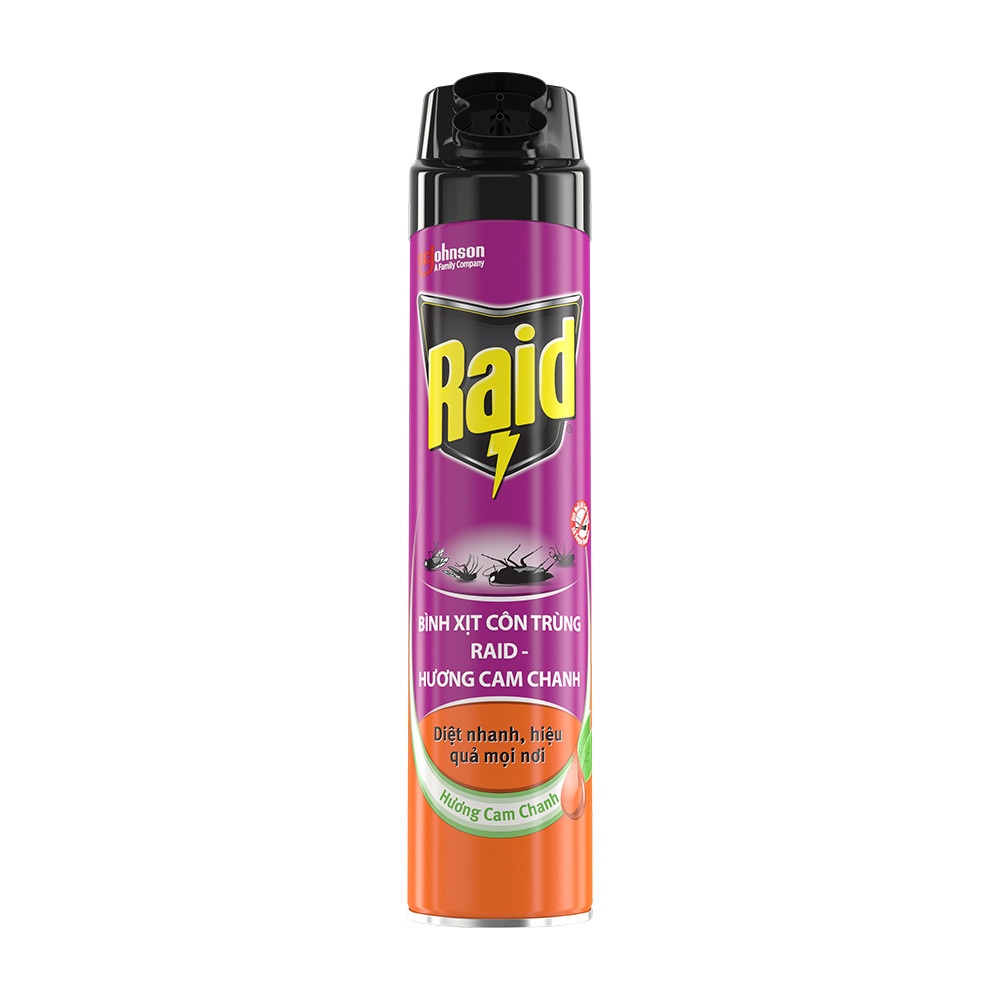 Bình xịt côn trùng Raid - hương cam chanh 700ml