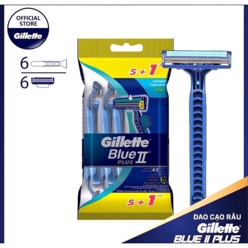 Dao cạo xanh Gillette( gói 6 cái)