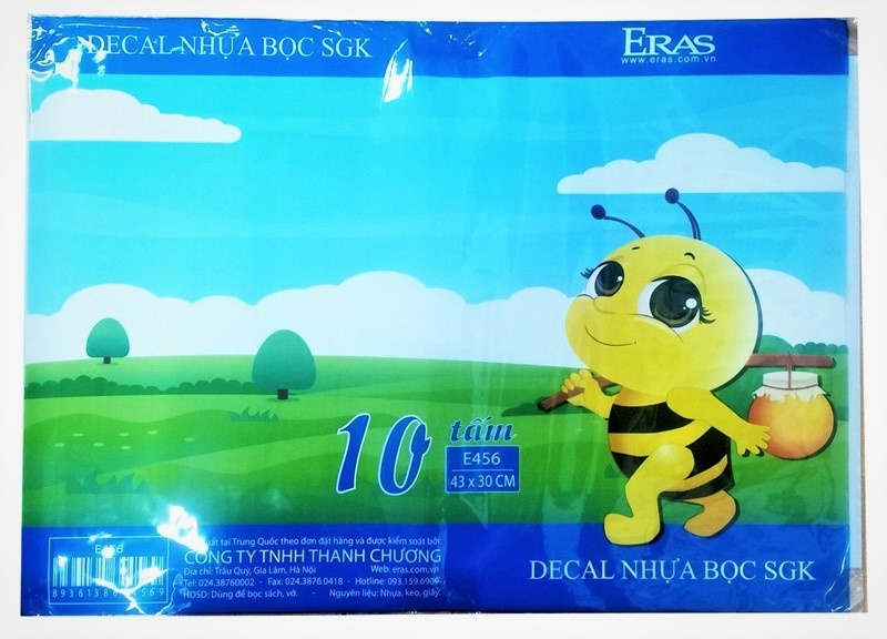 Bìa decal bao sách Eras E456 (43*30 cm) - xấp 10