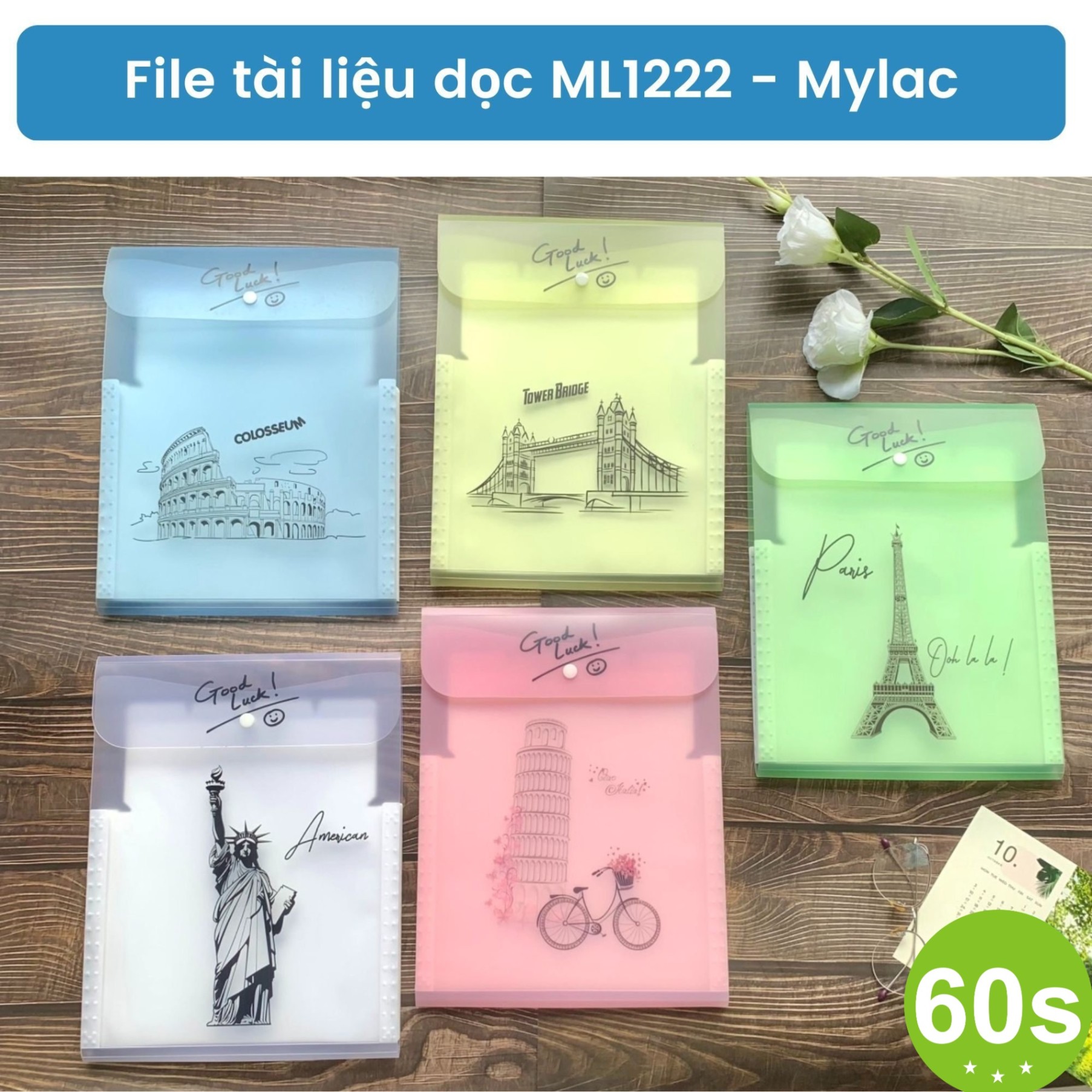 Bìa file dọc 5 ngăn Mylac ML1222