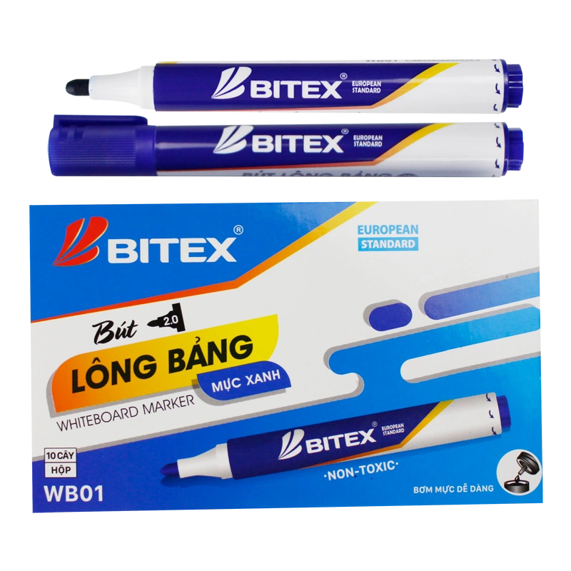 Bút lông bảng Bitex WB01 - xanh (hộp 10)