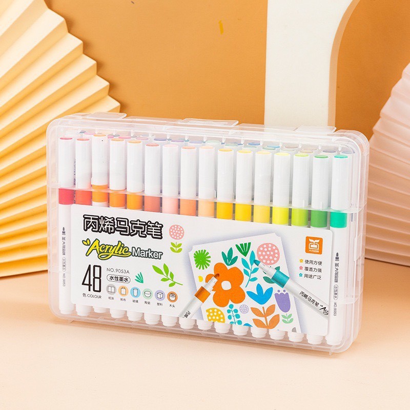 Bút lông màu Acrylic Marker No.9053A (48 màu)