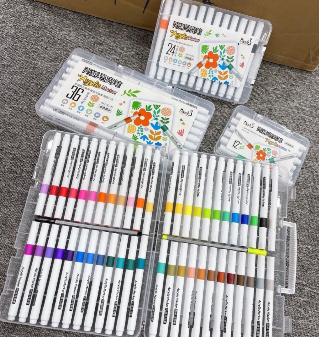Bút lông màu Acrylic Marker No.206A (24 màu) (VAT 8%)