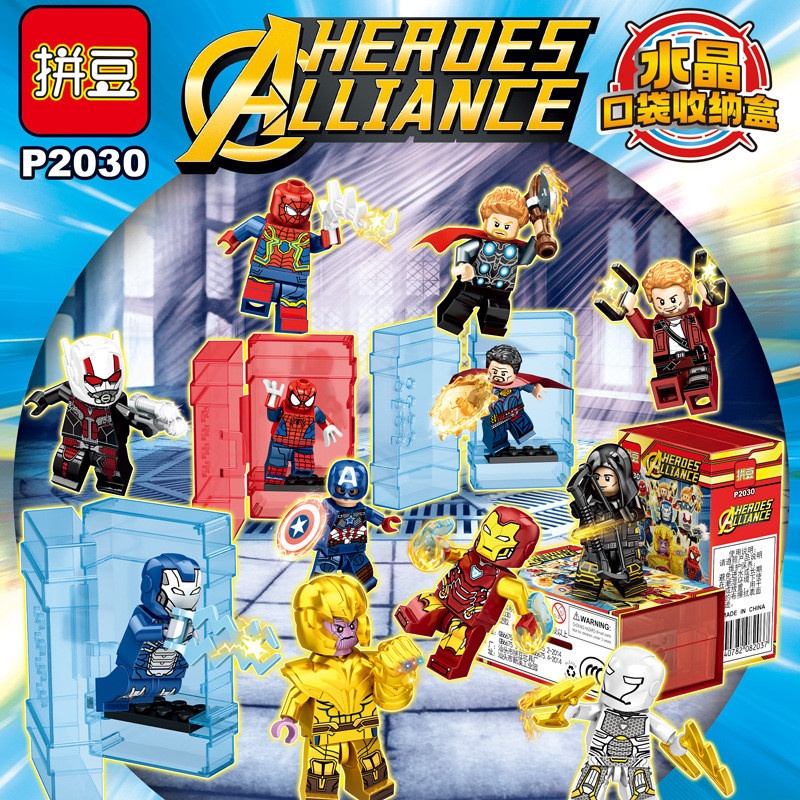 Lego hộp nhựa Siêu anh hùng P2028/ P2030 (hộp 24)