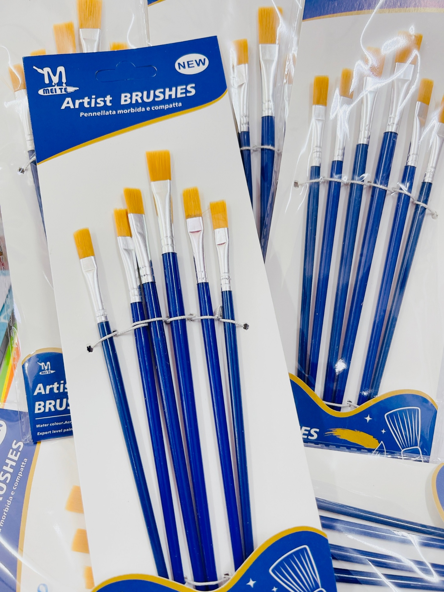 Cọ vẽ Artist Brushes thường dẹp - vỉ 6