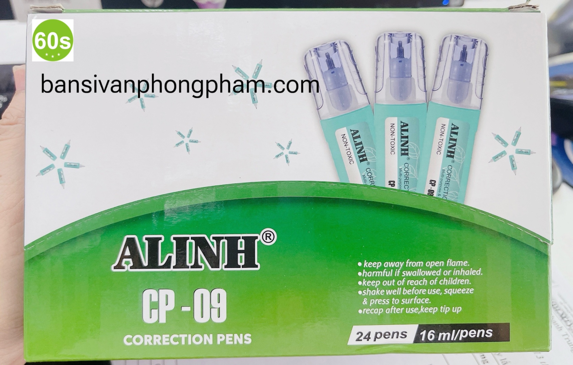 Bút xóa nước ALINH CP-09 16ml ( hộp 24)