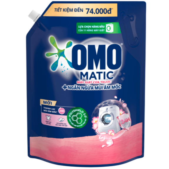 Nước giặt Omo Matic ngăn ngừa ẩm mốc - Túi 3.6kg