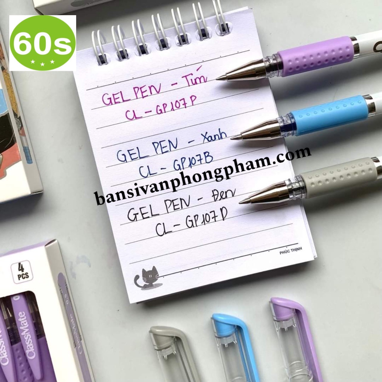 Bút gel cung hoàng đạo CL-GP107P (hộp 4)- đen