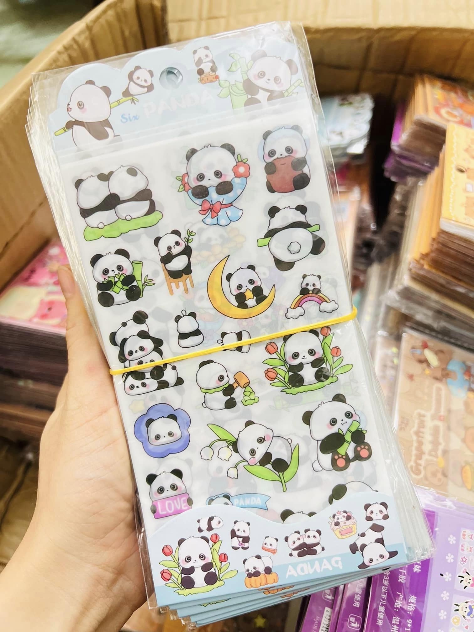 Sticker 6 tấm capy/panda