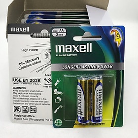 Pin tiểu AA Alkaline Maxell xanh ( hộp 10 vỉ)