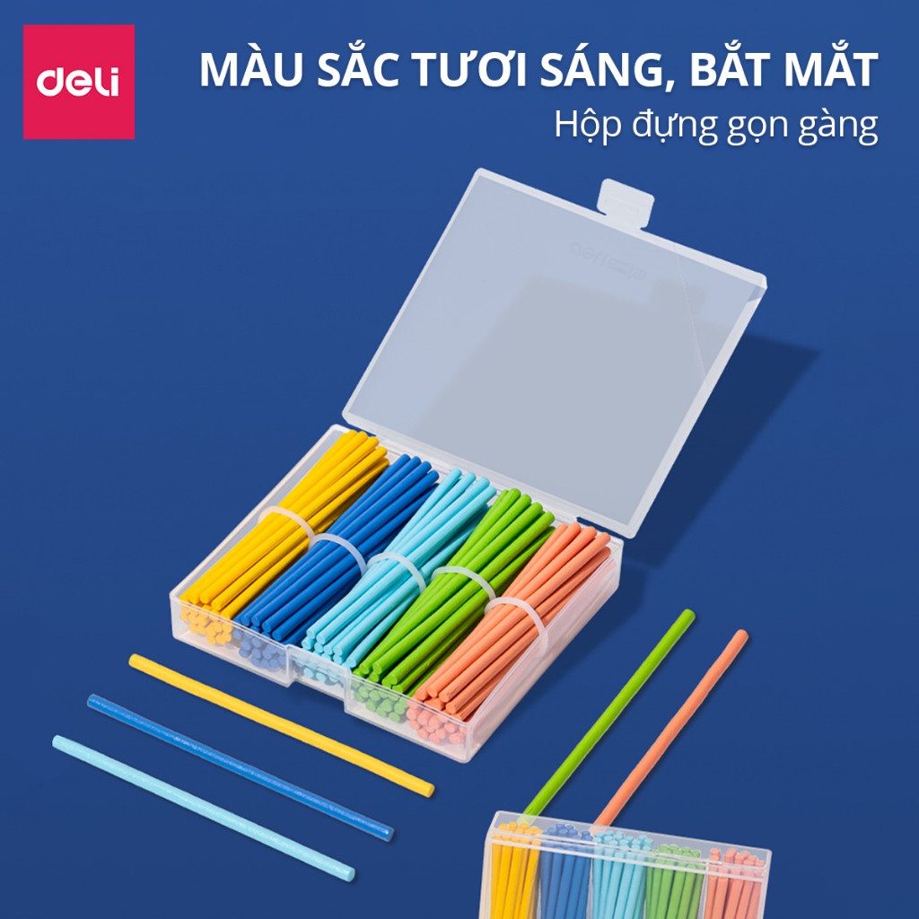 Que tính bằng gỗ Deli YX445 hộp 100 que