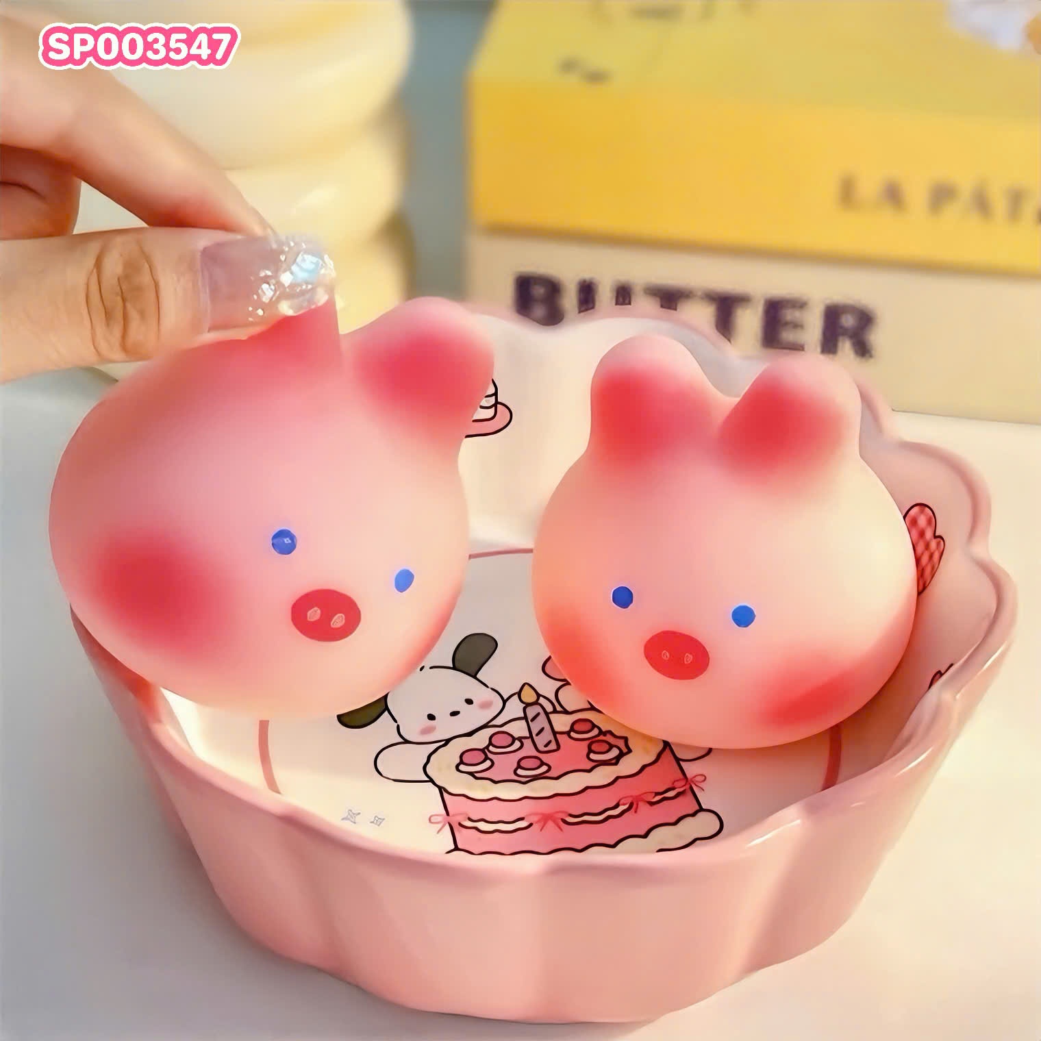 Mochi thỏ hồng (hộp 12)