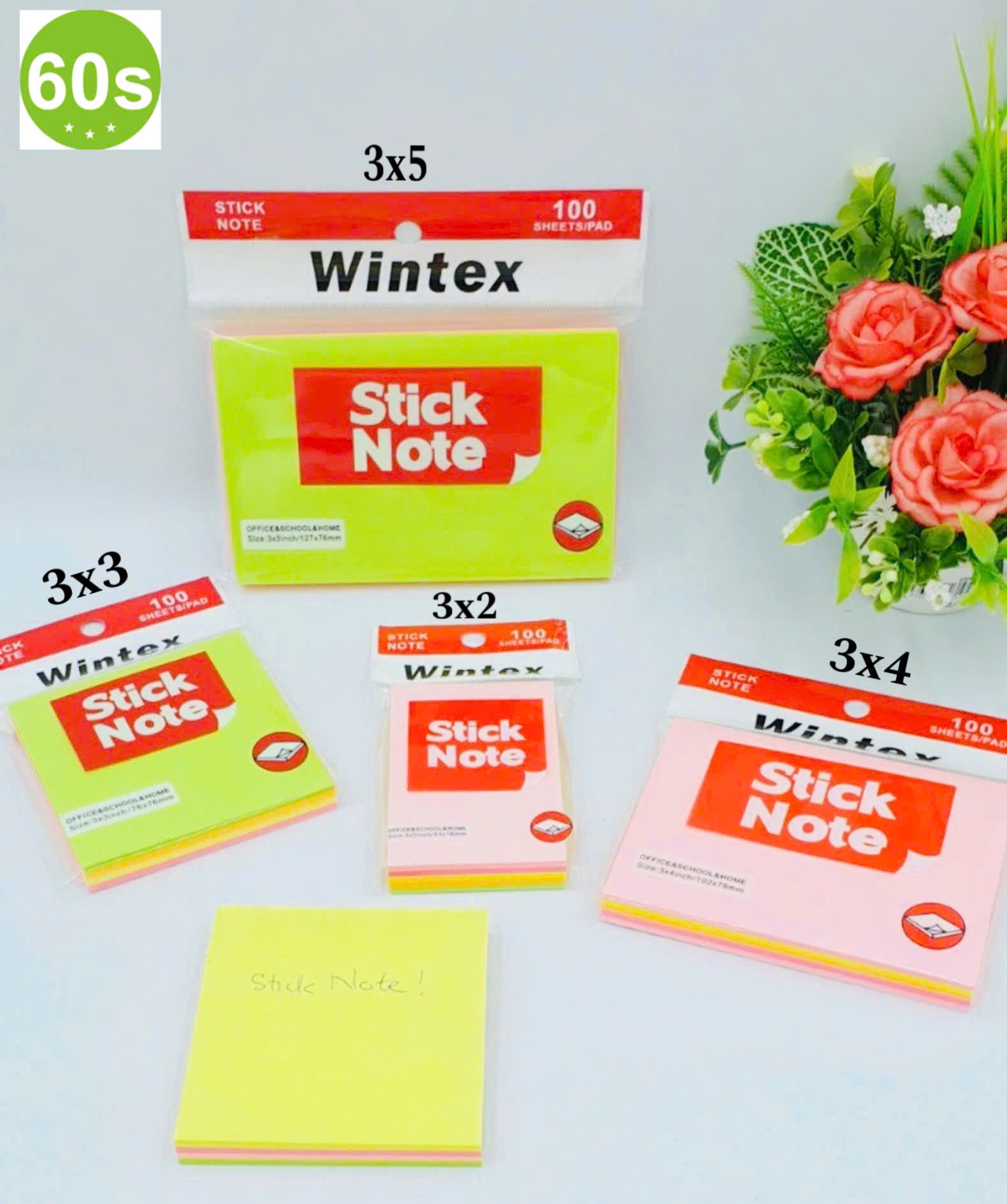 Giấy Note 5 Màu Wintex 3X3