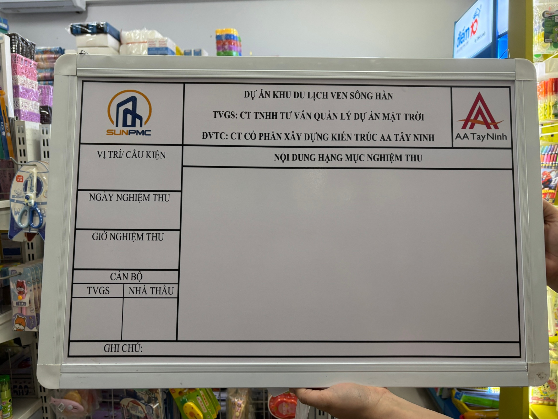 Bảng Meca Công việc 40x60