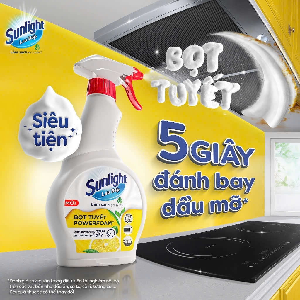 Nước lau bếp Sunlight Bọt tuyết 500ml