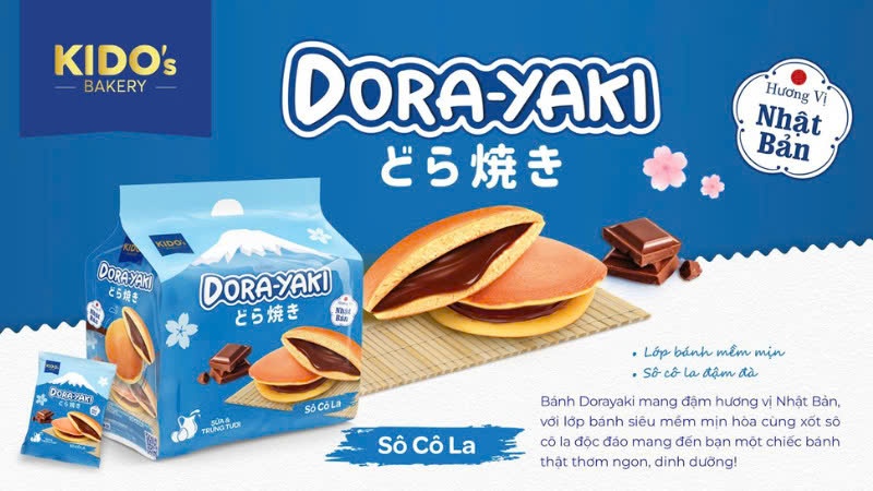 Bánh Dorayaki Kido - Socola ( Gói 5 cái)