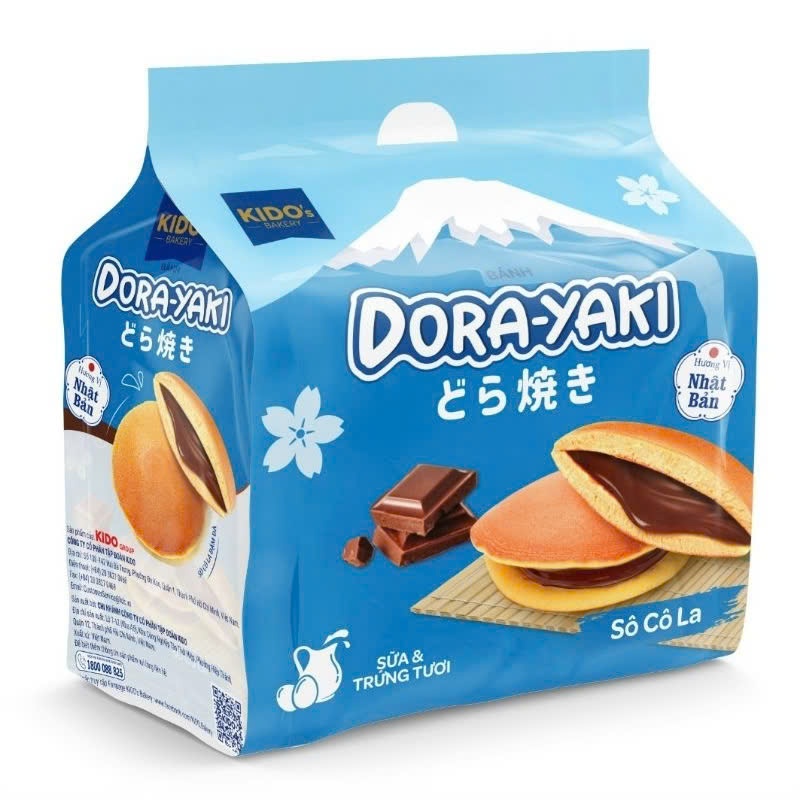 Bánh Dorayaki Kido - Socola ( Gói 5 cái)