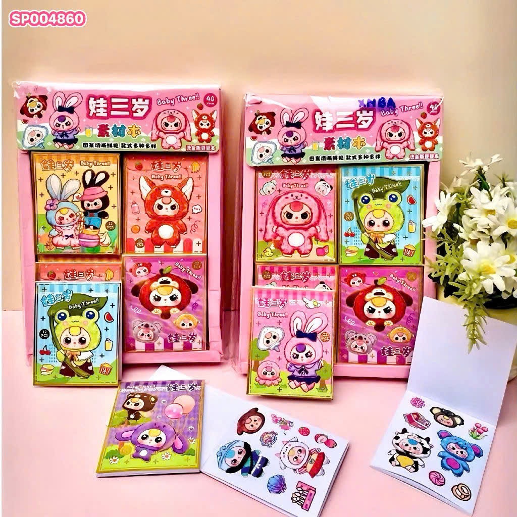 Sticker quyển Baby Three SZ/301-17 (Hộp 40 quyển)