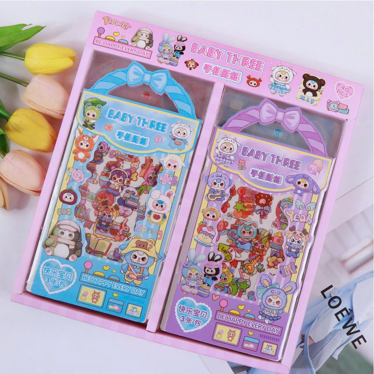 Sticker 3 tấm quai xách Baby Three