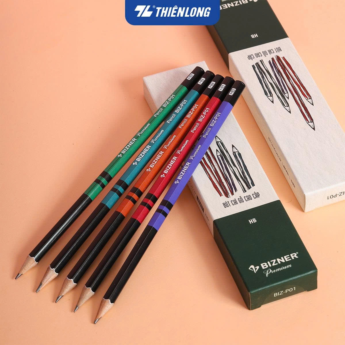 Bút chì gỗ HB Bizner Biz-P01 Hộp 10 (HĐ 8%)