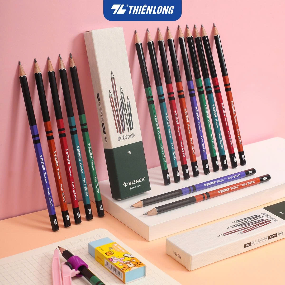 Bút chì gỗ HB Bizner Biz-P01 Hộp 10 (HĐ 8%)