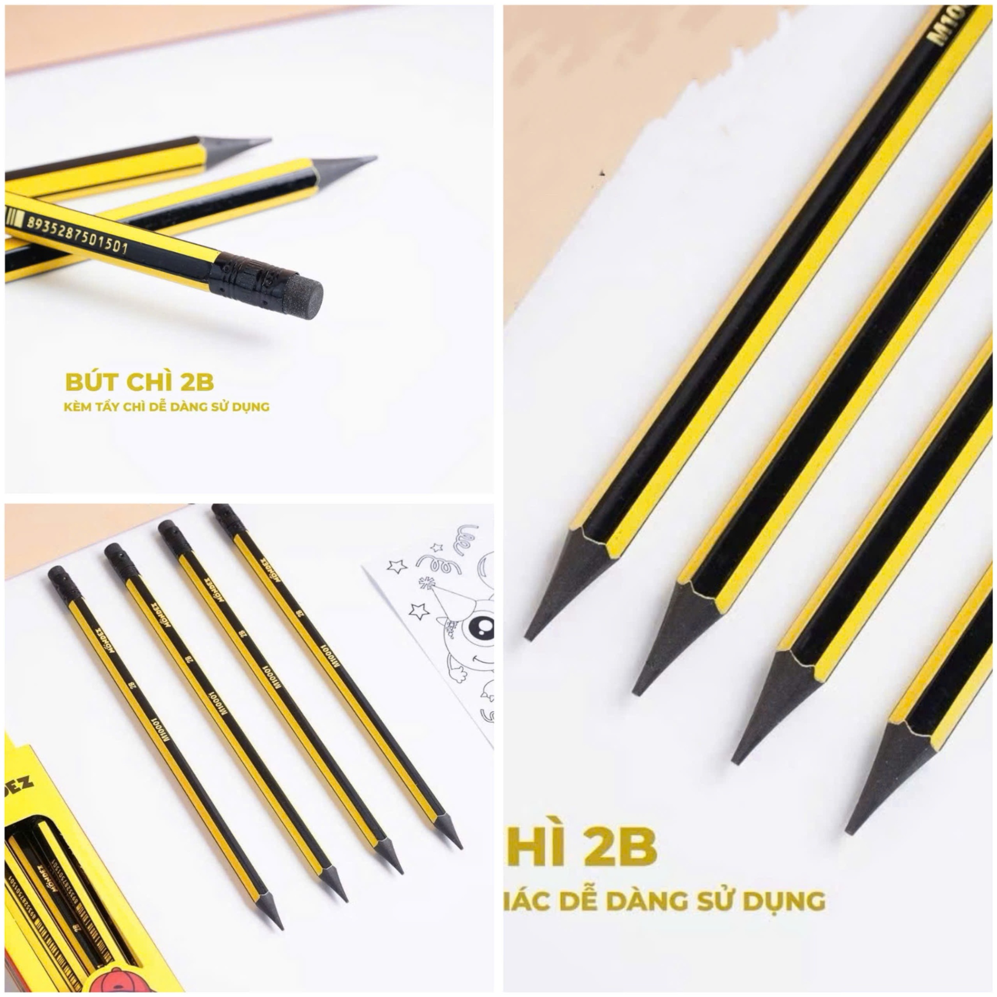 Bút chì gỗ 2B Dukaroo M10001 (Hộp 12)