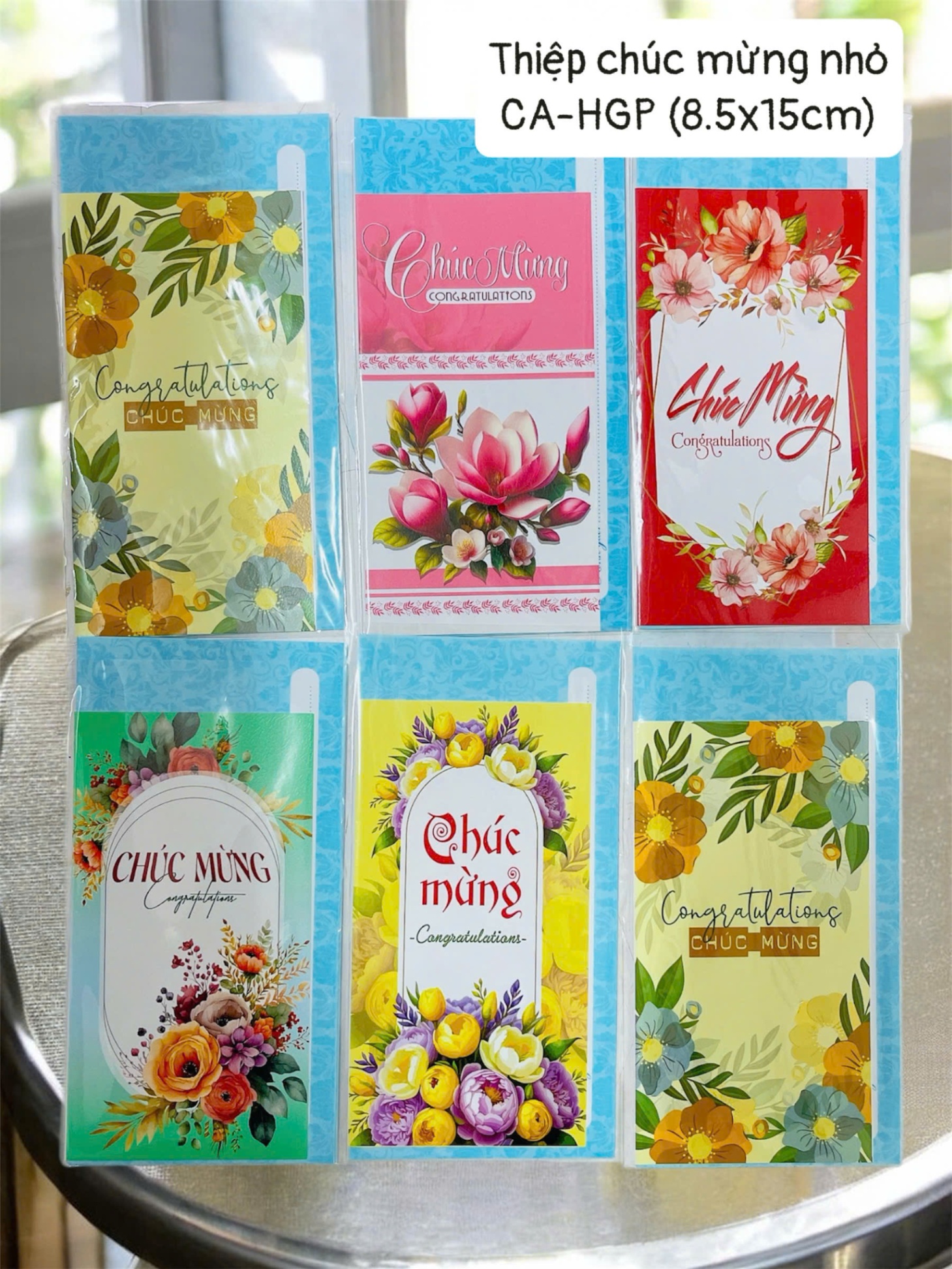 Thiệp chúc mừng nhỏ CA-HGP (8.5x15cm)