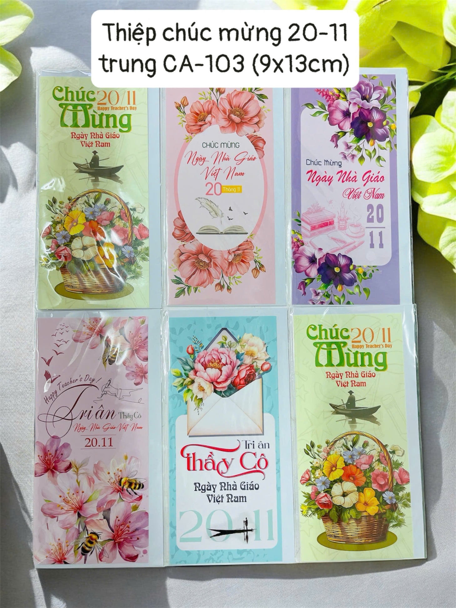 Thiệp chúc mừng 20-11 trung CA-103 (9x19cm)