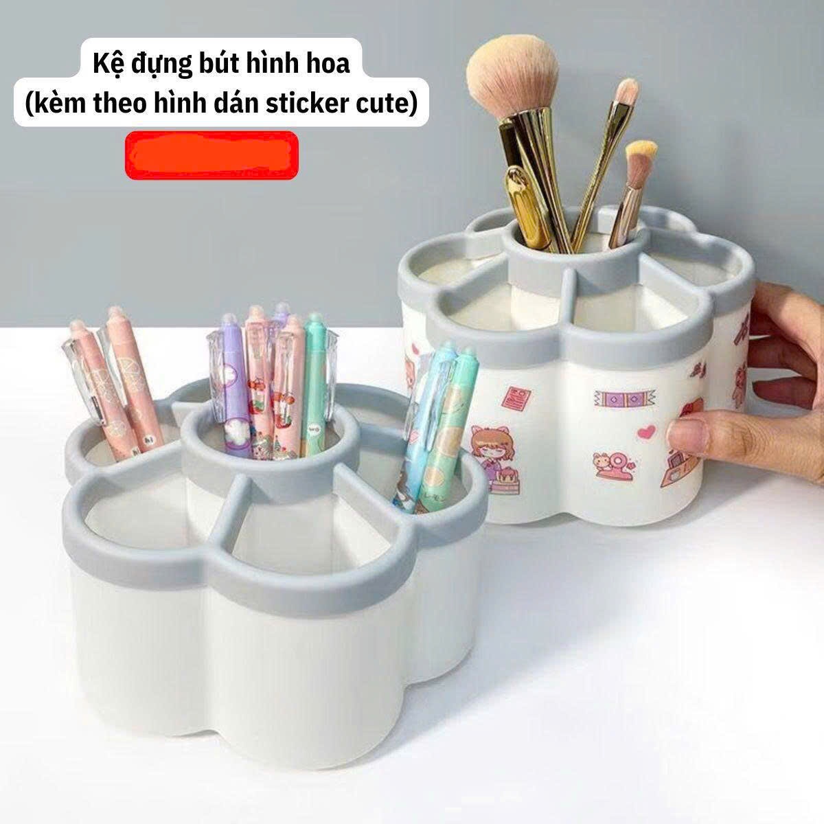 Ống đựng bút xoay hình hoa