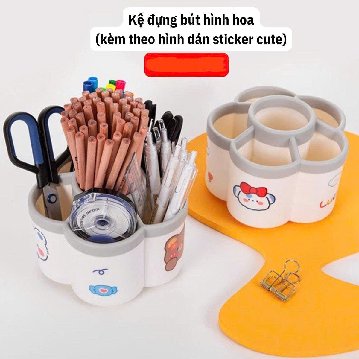 Ống đựng bút xoay hình hoa