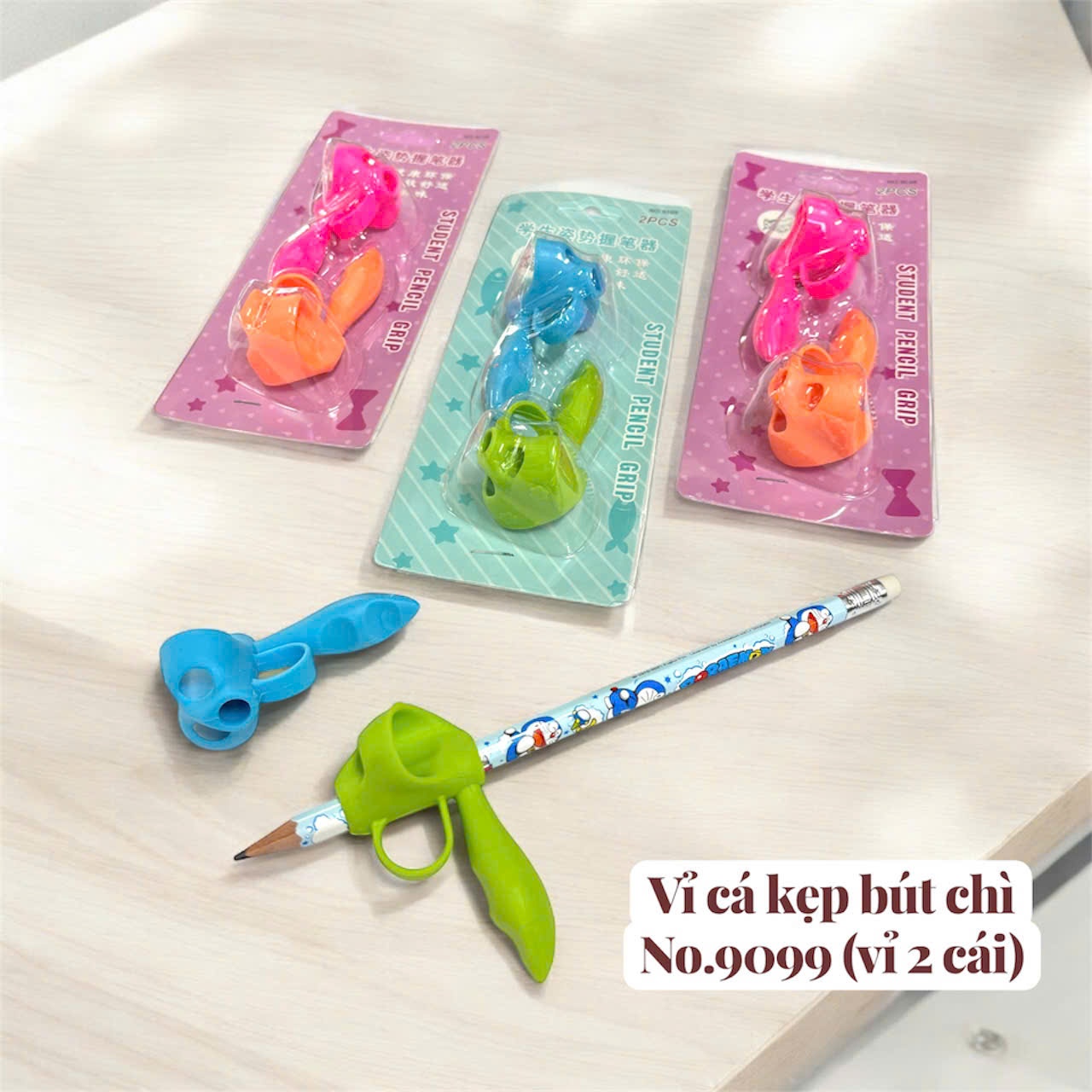 Vỉ cá kẹp bút chì No.9099 (Vỉ 2 cái) (HĐ 8%)