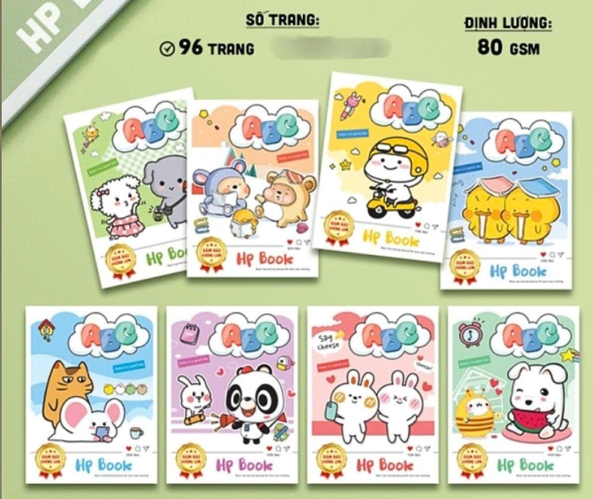 Vở Tân Hiệp Phong ABC ĐL80 4 ô ly (ram 10q, thùng 100q) (HĐ 8%)