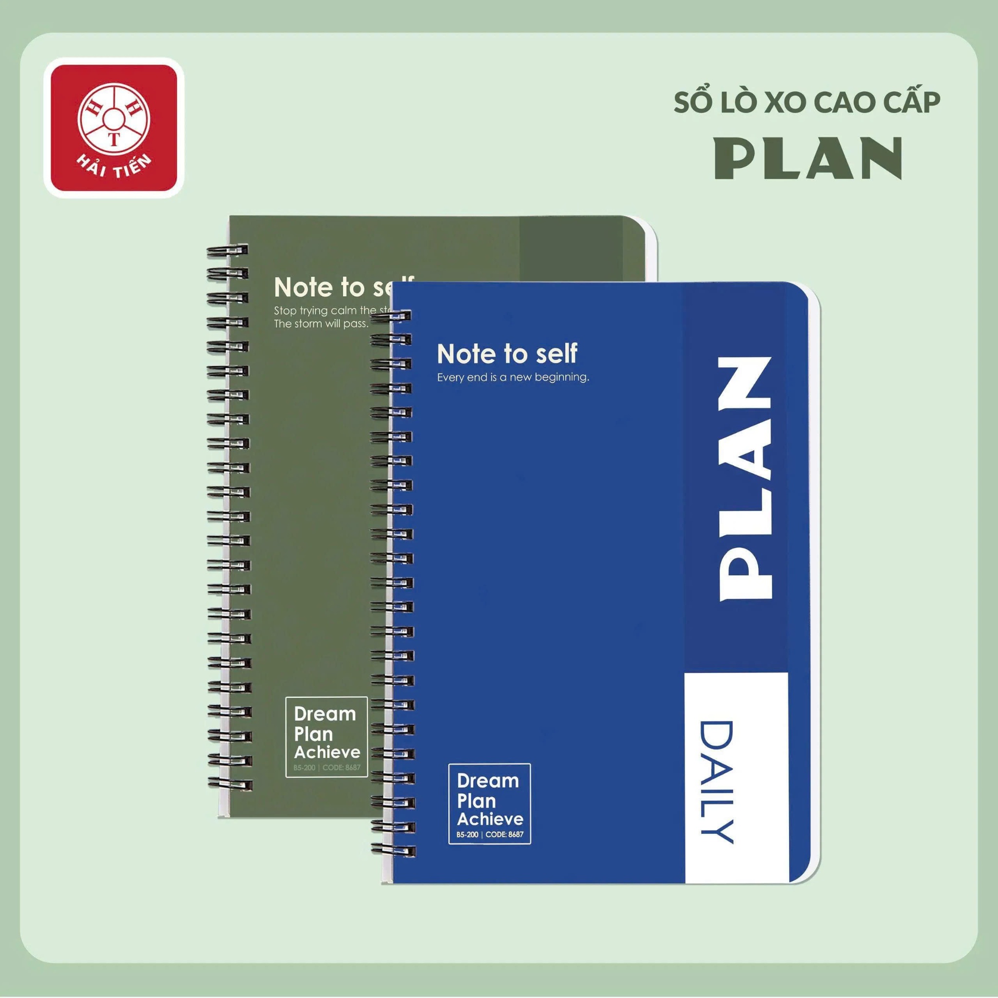 Sổ Lò Xo A4 Hải Tiến Plan 200tr 8656 (34q) (HĐ 8%)