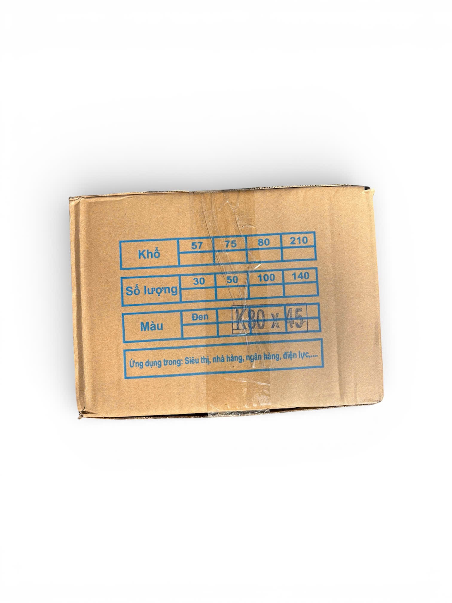 Giấy in Bill K80x45 (Thermal Paper) (T100) (HĐ 8%)