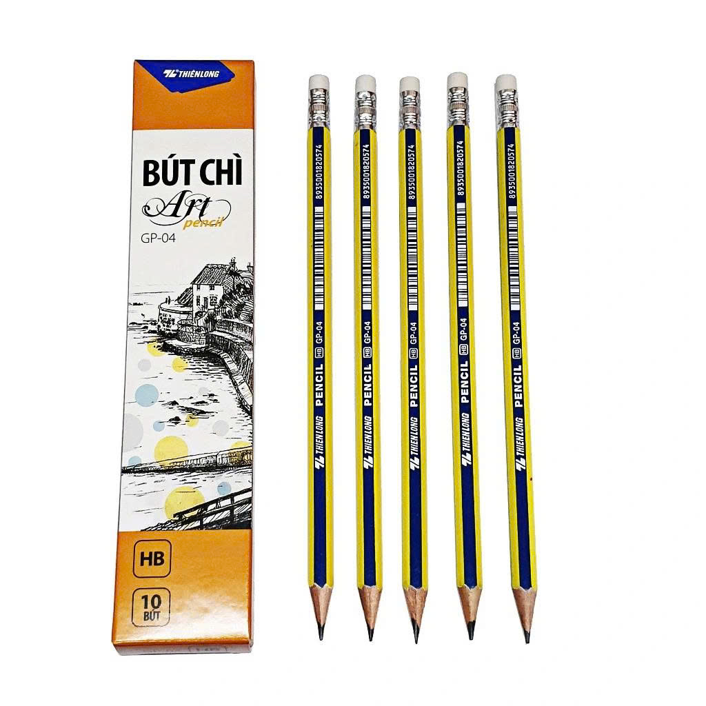 Bút chì HB Gp-04 Hộp 10 (HĐ 8%)