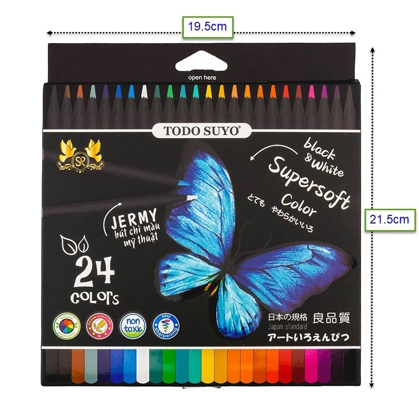 Bút chì màu G-Star Jermy 24 màu (Hộp 6)(HĐ 8%)