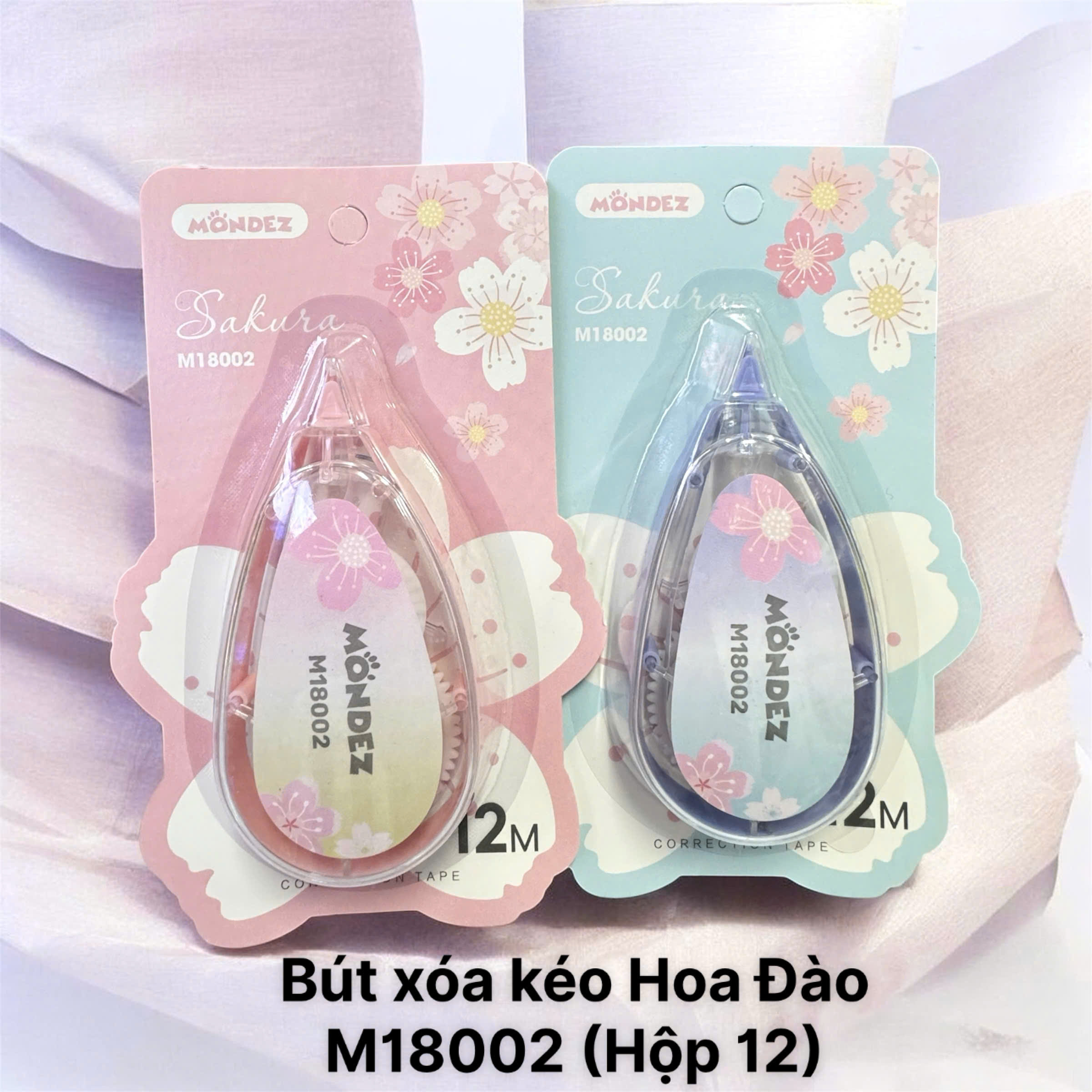 Bút xóa kéo Hoa đào M18002 (Hộp 12)(HĐ 8%)