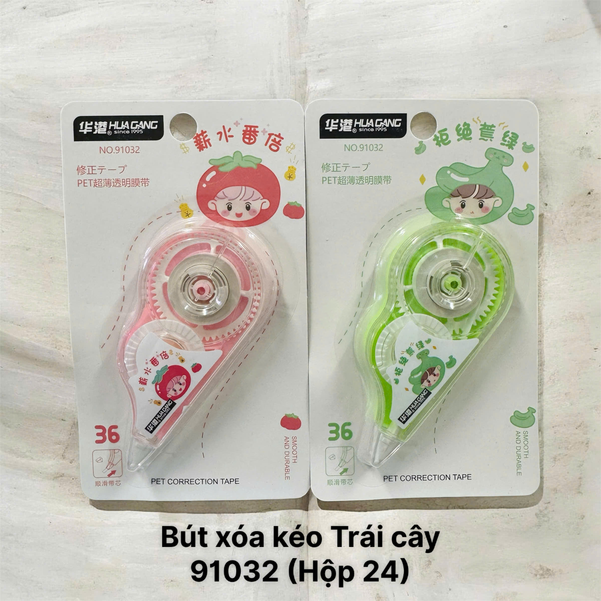 Bút xóa kéo Trái cây 91032 (Hộp 24)(HĐ 8%)