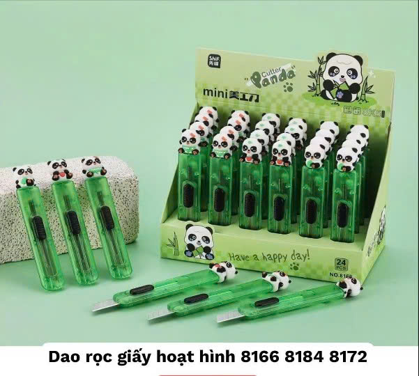 Dao rọc giấy Panda No.8166 (Hộp 24)(HĐ 8%)
