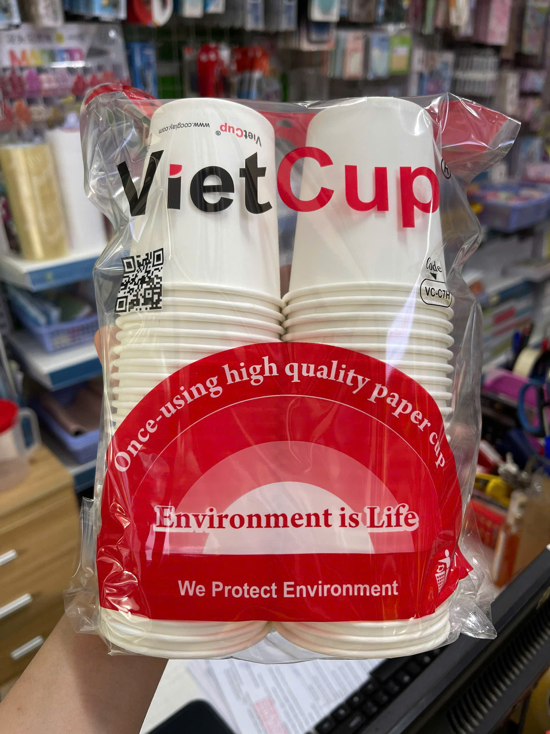 Ly giấy 210ml (7oz)- Túi 50 ly ko nắp (HĐ 8%)