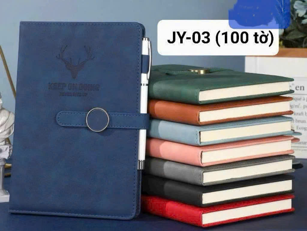 Sổ da cao cấp A5 SD-JY-03 (Nút tròn) (HĐ 8%)