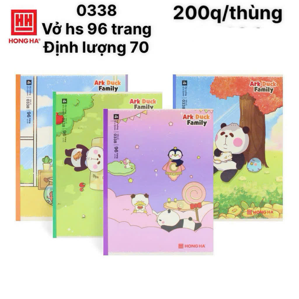 Vở Hồng Hà Ark Duck MS0338 Đl70 - 4 ôly (Ram 5, Thùng 200q)(HĐ 8%)