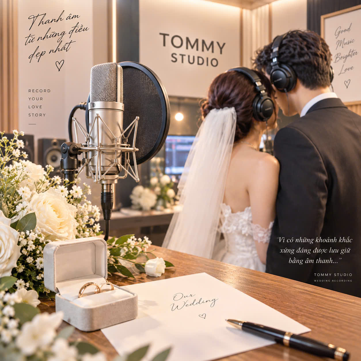 Tommy Studio – Dịch Vụ Thu Âm Đám Cưới Đầu Tiên Dành Riêng Cho Cô Dâu Chú Rể