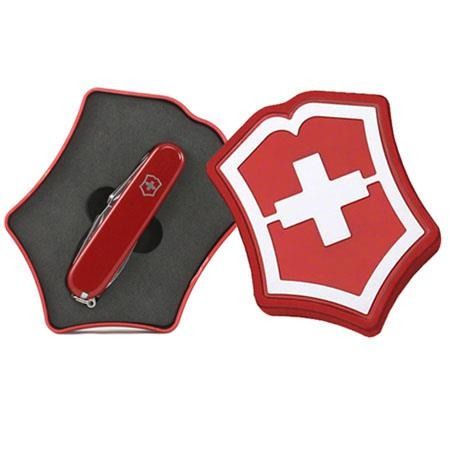 Phụ kiện Victorinox - Vỏ hộp nhựa 91 mm (Màu đỏ - 91mm & 2-3 lớp - Victorinox Emblem Gift Box)