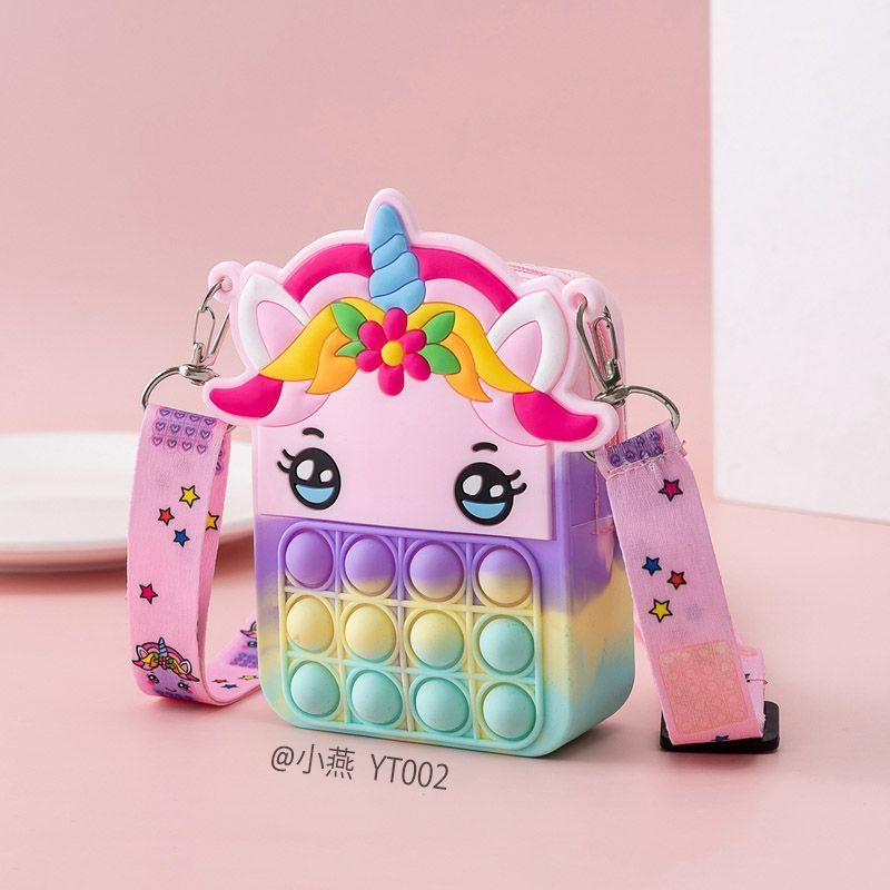 YT002A-Túi unicorn pop it hồng