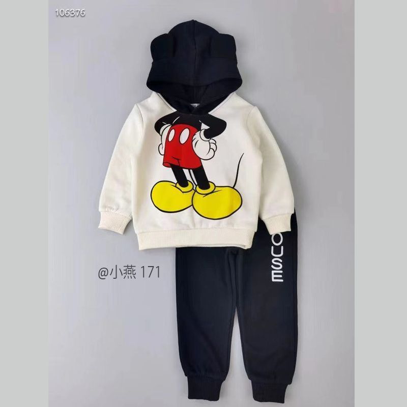 S171-S. nỉ mickey be mũ đen