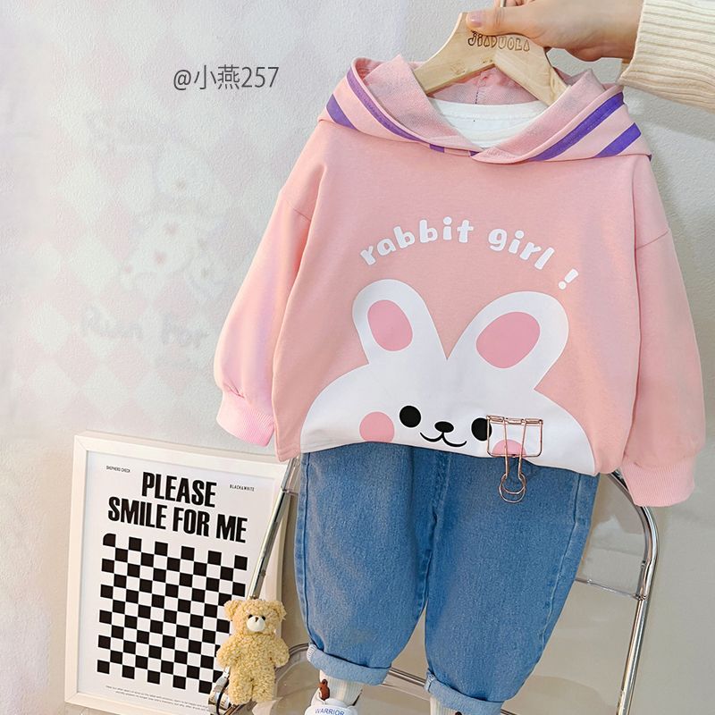 S257-S. nỉ hoodie thỏ hồng