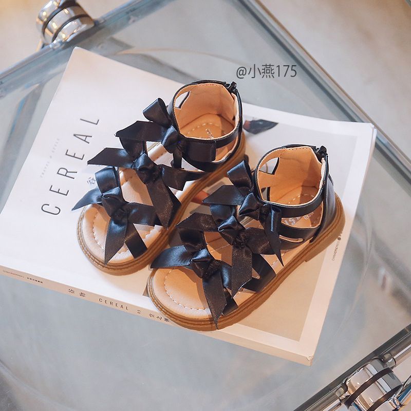 G175-Sandal nơ đen